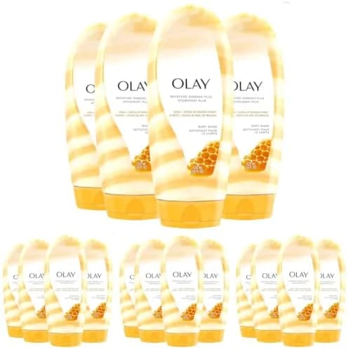 Olay Body Wash for Women, Shea Butter & Manuka Honey, Moisture Ribbons Plus, Deep Conditioning, Long Lasting Soft Skin, 18 Fl Oz (Pack of 16) thumbnail 1