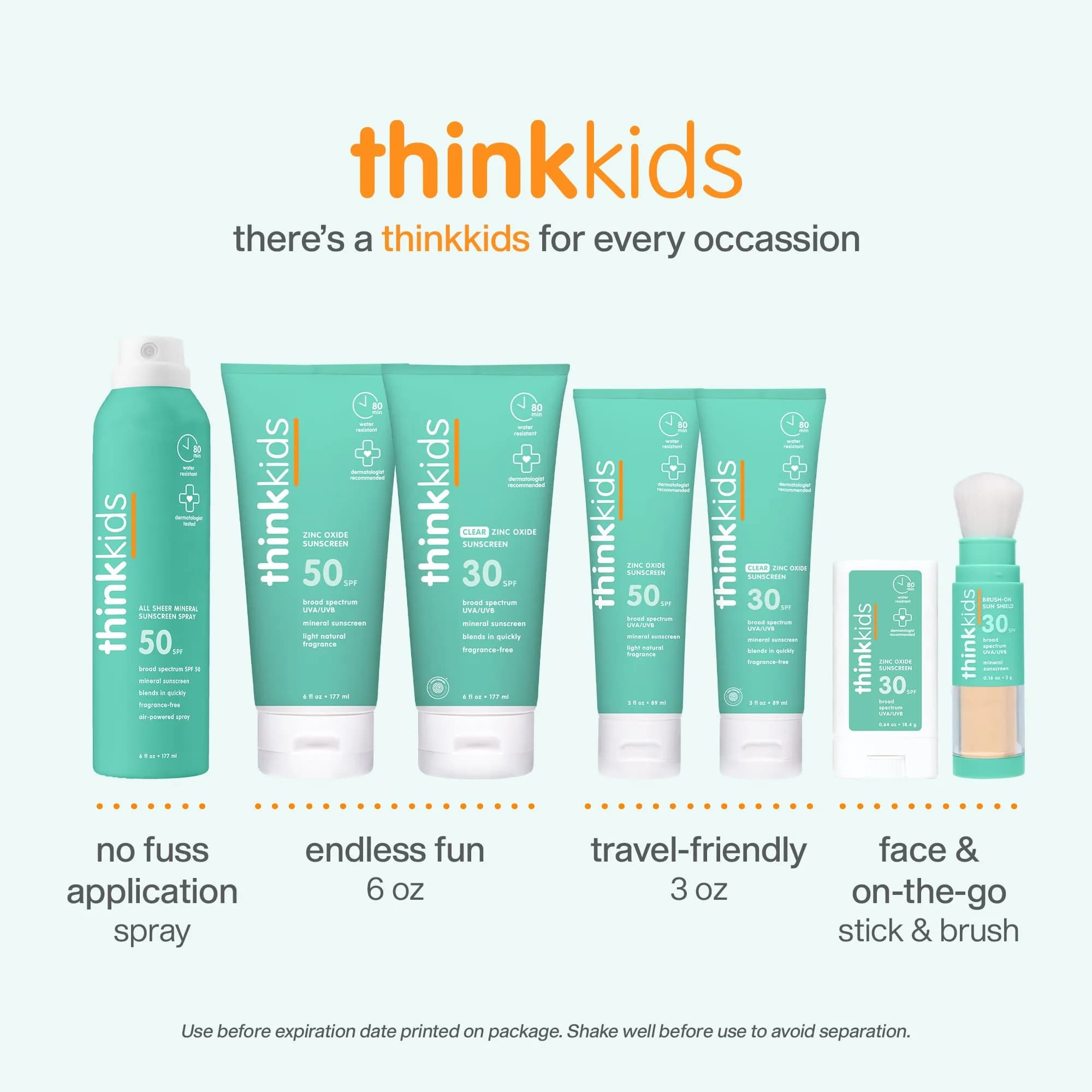 Thinkkids Safe Mineral Sunscreen SPF 50+, 178ml (6 Fl Oz) | Broad Spectrum UVA/UVB Protection for Children - view 5