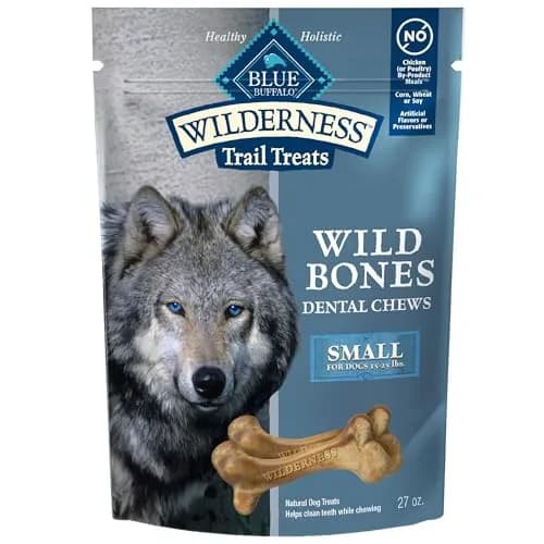 Blue Buffalo Wilderness Small Dog Dental Chews 1.69 Pound | Grain-Free, Fresh Breath, Plaque Control thumbnail 1