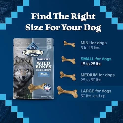 Blue Buffalo Wilderness Small Dog Dental Chews 1.69 Pound | Grain-Free, Fresh Breath, Plaque Control thumbnail 6