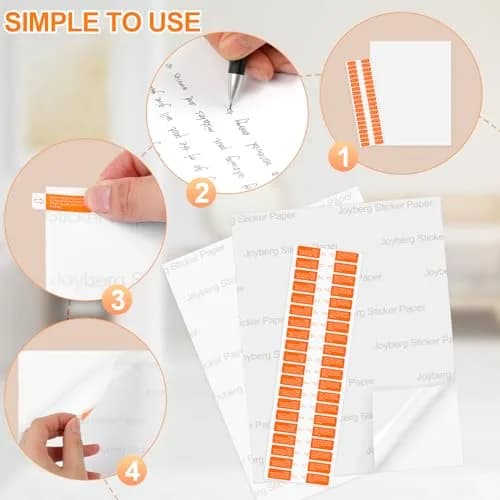 Joyberg Matte Printable Sticker Paper 120 Sheets (8.5"x11") | Full Sheet Labels for Inkjet & Laser Printers thumbnail 5