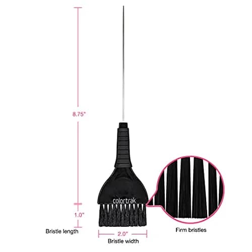Colortrak Duo Color Brush, Pin Tail | Precise Hair Color Application, Ergonomic Rubber Grip, Pack of 4 thumbnail 4