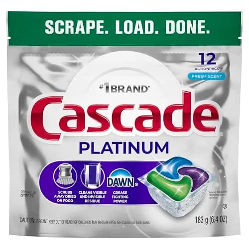 Cascade Platinum Dishwasher Pods Fresh 48 Count (1.88 lb) | Powerful Grease-Cutting Action thumbnail 9