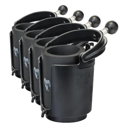 RAM MOUNTS Level Cup Drink Holder with B Size 1" Ball | Self-Leveling, Fits 2.5-3.5" Cans & Bottles, Pack of 4 thumbnail 1