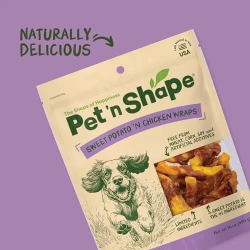 Pet 'n Shape Sweet Potato Chews Jerky Dog Treats 16 Fl Oz (Pack of 3) | All-Natural Chicken & Sweet Potato thumbnail 4