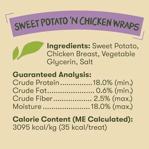 Pet 'n Shape Sweet Potato Chews Jerky Dog Treats 16 Fl Oz (Pack of 3) | All-Natural Chicken & Sweet Potato thumbnail 5