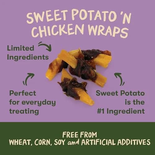 Pet 'n Shape Sweet Potato Chews Jerky Dog Treats 16 Fl Oz (Pack of 3) | All-Natural Chicken & Sweet Potato thumbnail 3