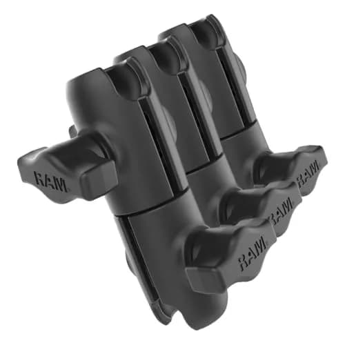 RAM Mounts Swivel Double Socket Arm, B Size 1" Ball | 360° Adjustability, Pack of 3, High Strength Composite, Black thumbnail 1