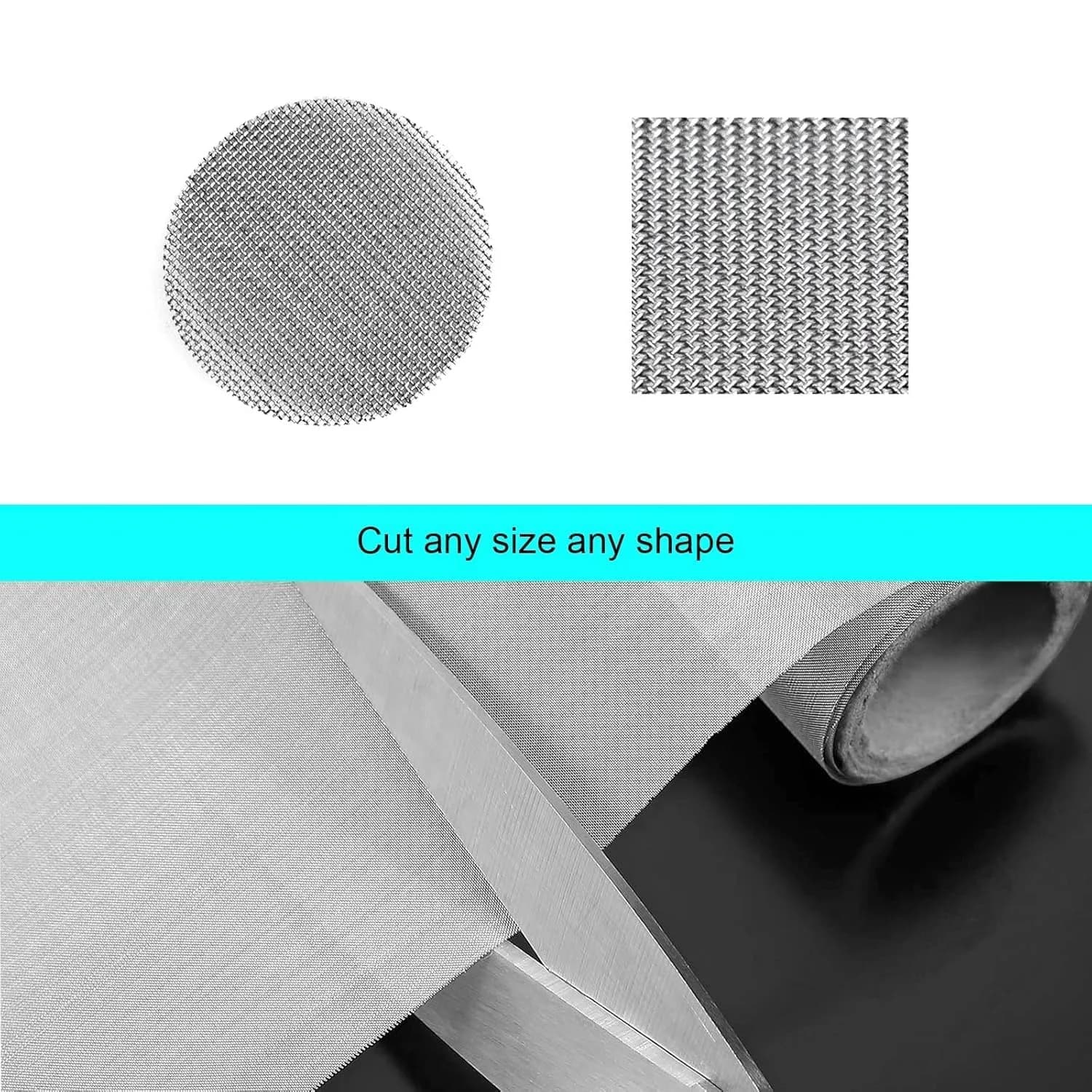 NSKONGDODO 304 Stainless Steel Woven Wire Mesh 1 mm Aperture | 42x120cm - view 5