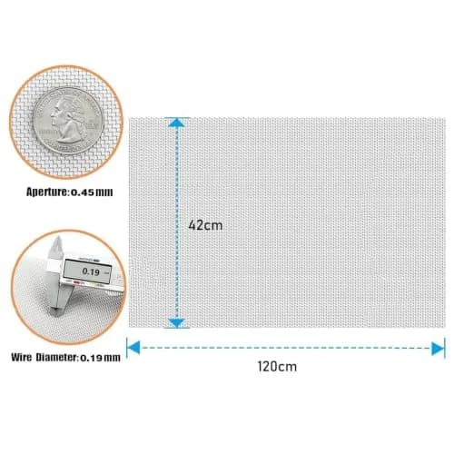 NSKONGDODO 304 Stainless Steel Woven Wire Mesh 42x120cm (1.38x3.94ft) | Industrial Filter Screen for India thumbnail 3