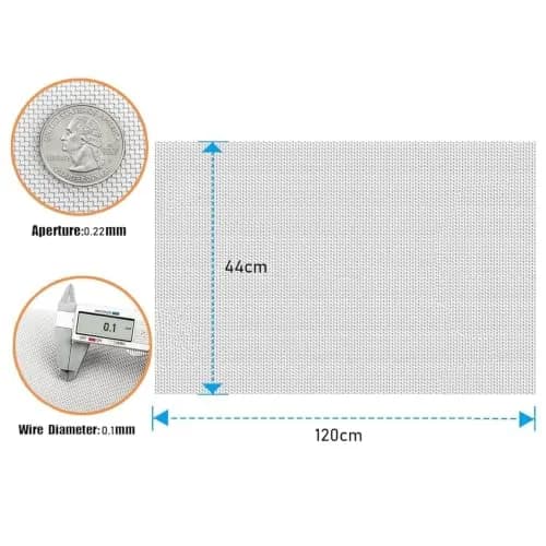NSKONGDODO 304 Stainless Steel Woven Wire Mesh 44x120cm | 80 Mesh Fine Screen for Filtration thumbnail 3