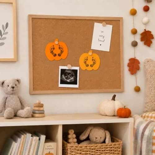 Pearhead Pumpkin Clean-Touch Ink Pad Set with 2 Impression Cards | Baby's First Halloween Keepsake thumbnail 9