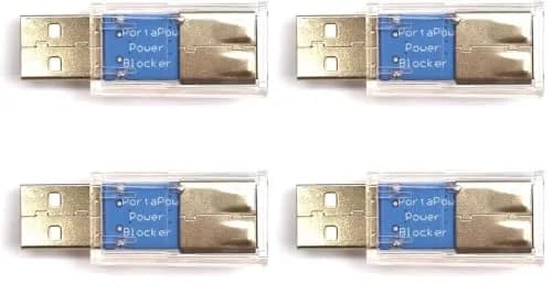 PortaPow USB Power Blocker Twin Pack - Stops Charging, Allows Data (Black) thumbnail 1