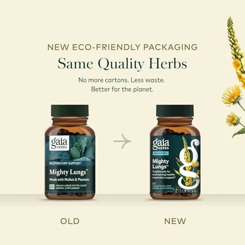 Gaia Herbs Mighty Lungs Vegan Liquid Phyto-Caps 60 Count (Pack of 2) | Respiratory Support Supplement with Herbs Traditionally Used to Help Maintain Respiratory Health thumbnail 7