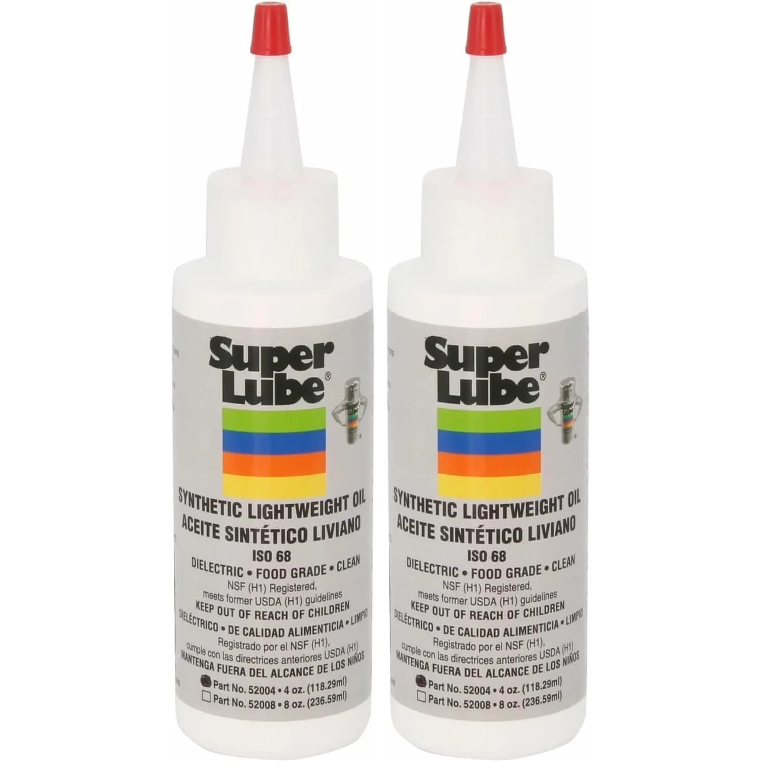 Super Lube Multi-Purpose Lightweight Synthetic Oil ISO 68 Hydraulic Grade 203ml (8 Fl Oz) | Food Grade Lubricant for Metal — Clear