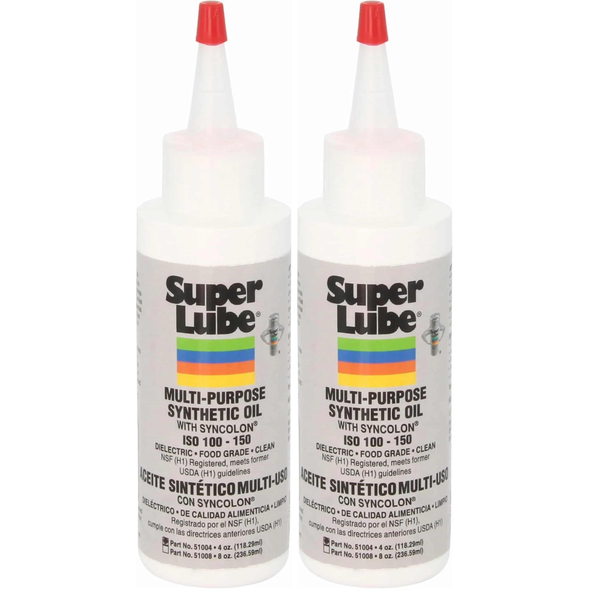 Super Lube 51004 Multi-Purpose Synthetic Oil 118ml (4 fl oz) | Industrial Grade Lubricant for Machines & 3D Printers — 2 x 8 Fl Oz