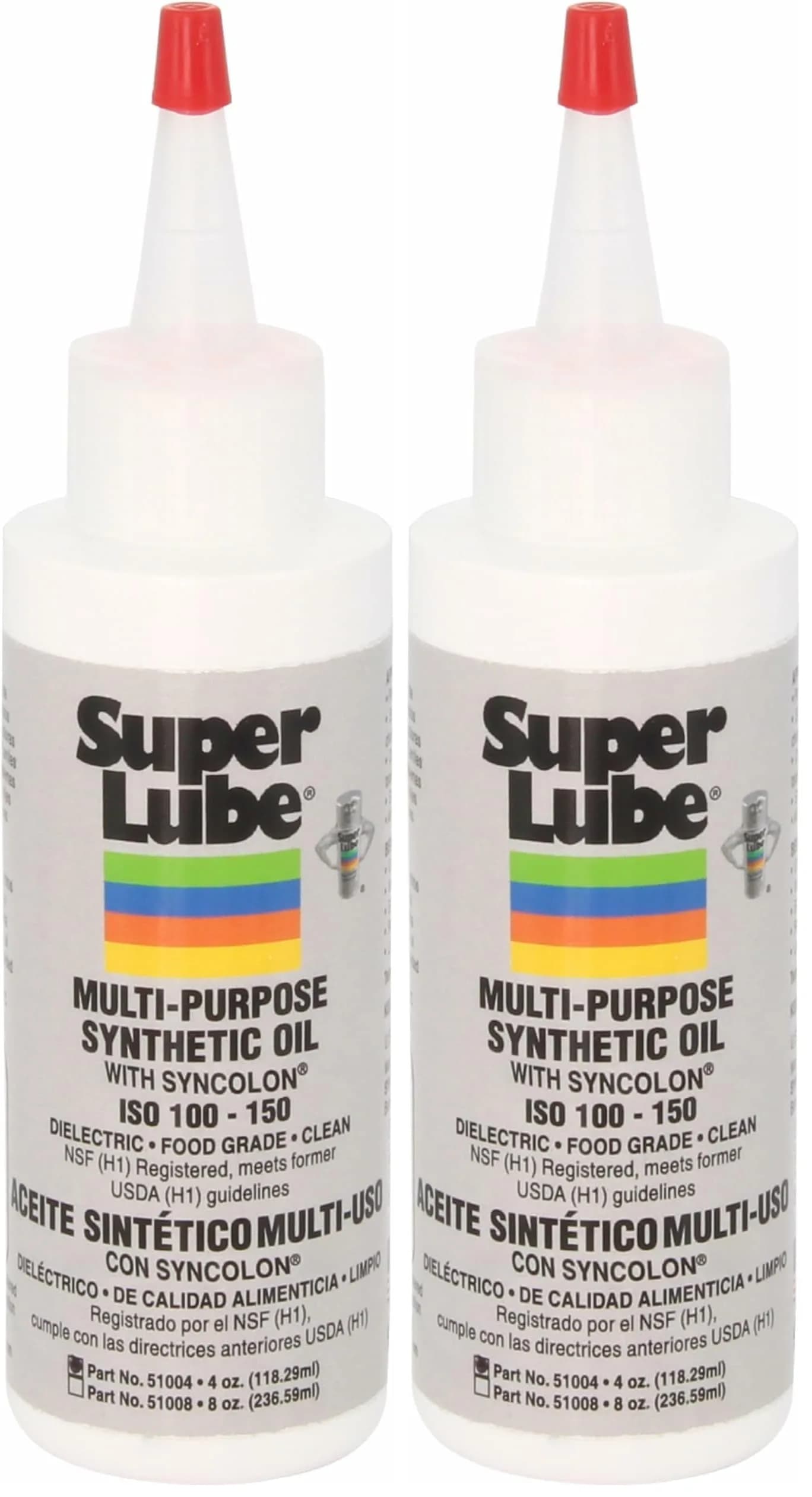 Super Lube Multi-Purpose Synthetic Oil with Syncolon - 237ml (8 Fl Oz) Pack of 2 | Industrial Grade Lubricant for Machines & 3D Printers - main product image
