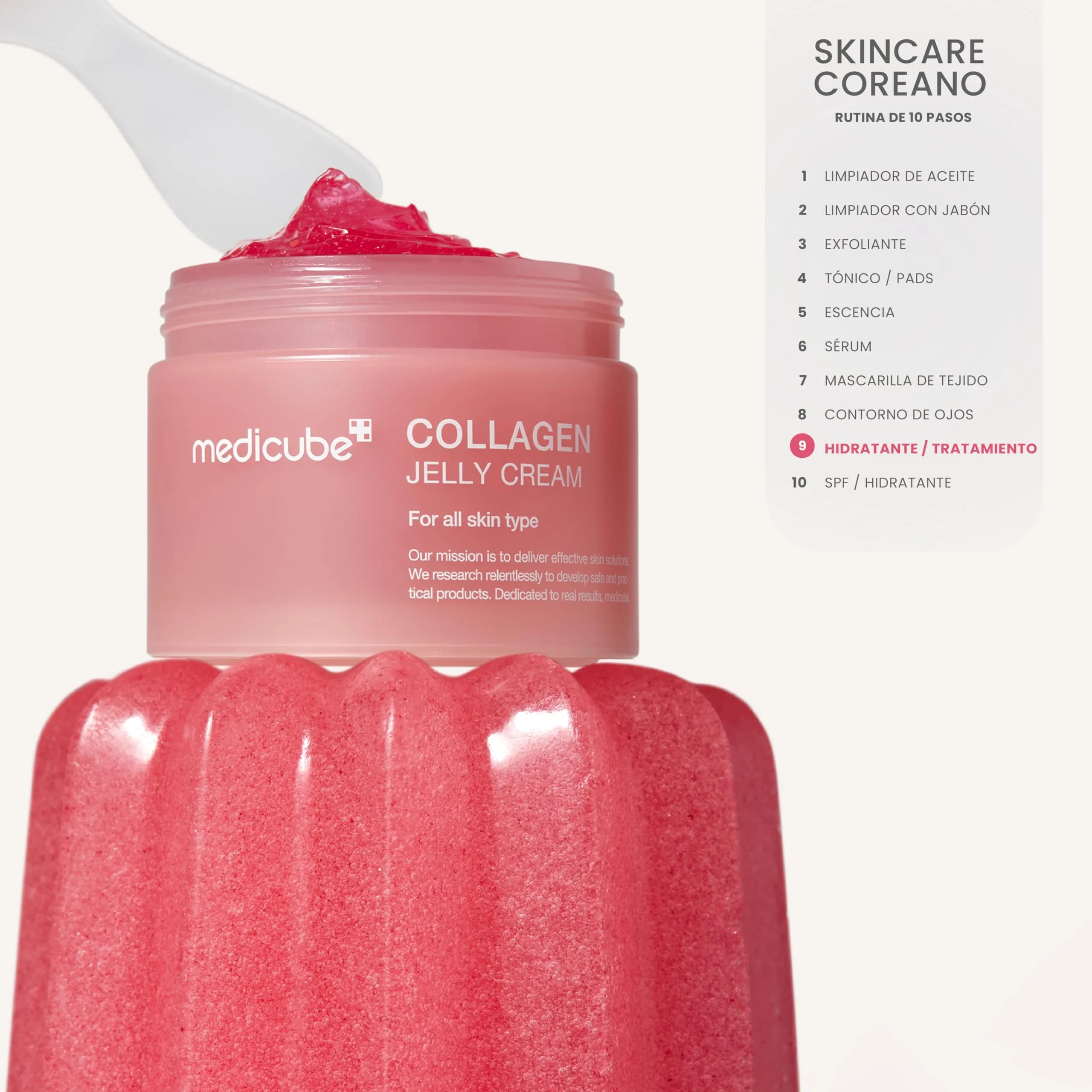 medicube Collagen Jelly Cream 100ml (3.38 Fl Oz) | Niacinamide & Hydrolyzed Collagen for 24h Glow & Lifted Look - view 2
