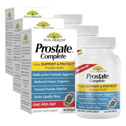 Real Health Prostate Complete - Prostate Support Softgels 90 Ct | Natural Relief & Wellness thumbnail 1