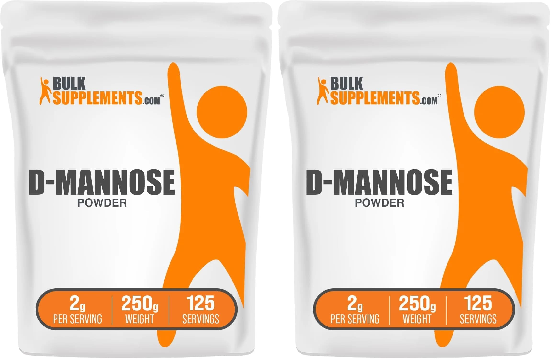 BulkSupplements D-Mannose Powder 250g (8.8 oz) - Pack of 2 | Supports Urinary Tract Health - main product image
