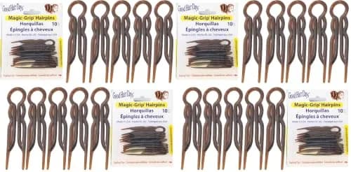 Good Hair Days Magic-Grip Styling U-Shaped Hair Pins, Strong Hold, 20 Pack | Clear Crystal Finish