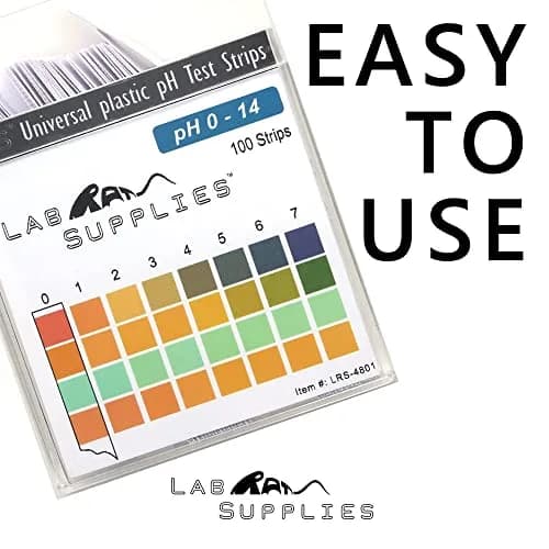 LabRat Supplies Plastic pH Test Strips | Universal pH 0-14, 100 Strips Pack of 2 for Water, Soil, Urine, Food, Liquids, Soil Testing thumbnail 5