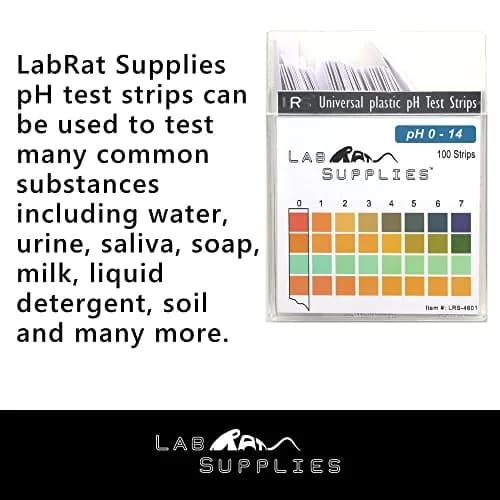 LabRat Supplies Plastic pH Test Strips | Universal pH 0-14, 100 Strips Pack of 2 for Water, Soil, Urine, Food, Liquids, Soil Testing thumbnail 7