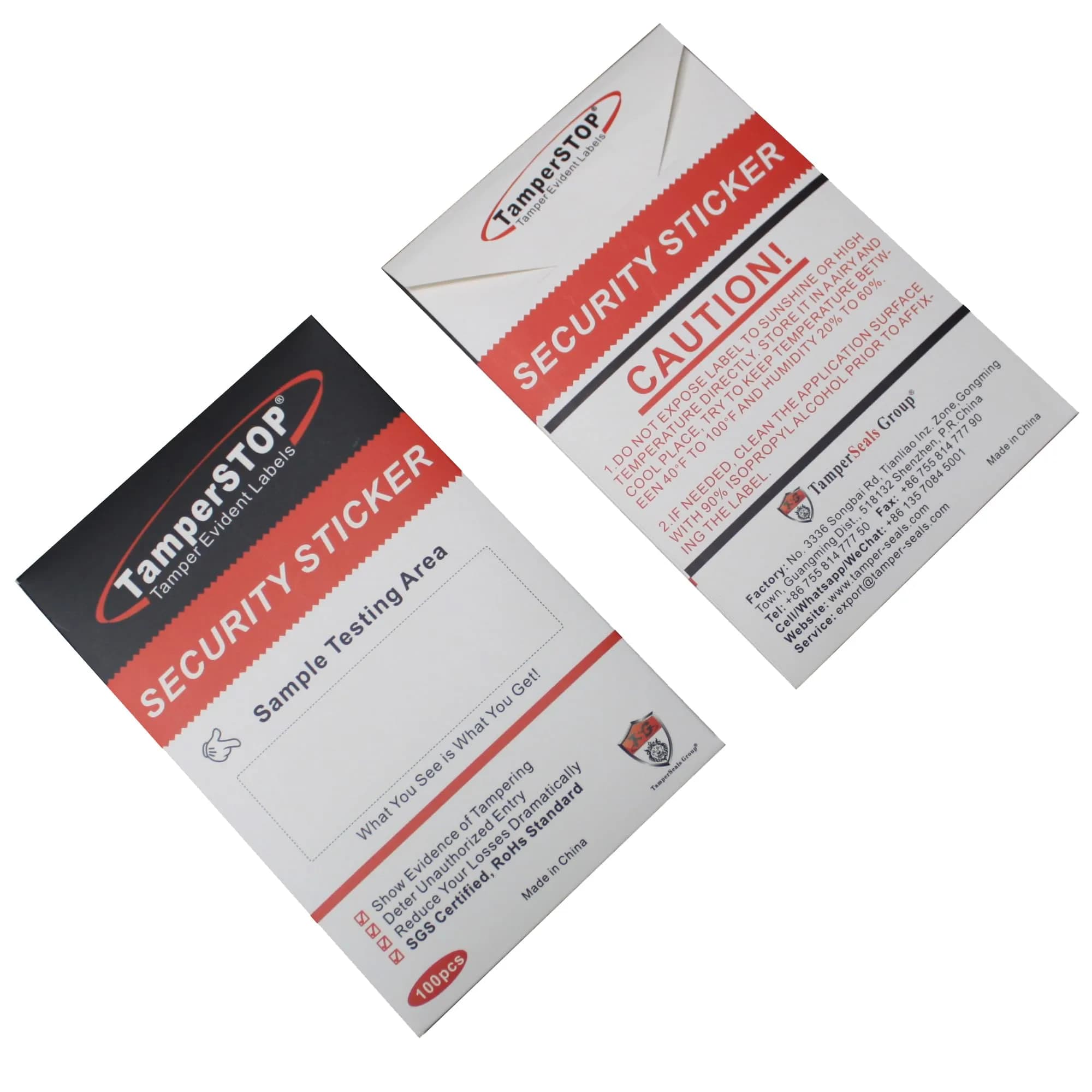 TamperSeals Group Blue Non-Transfer Tamper Evident Security Warranty Void Labels 200 Labels (1"x2" Each) - view 6