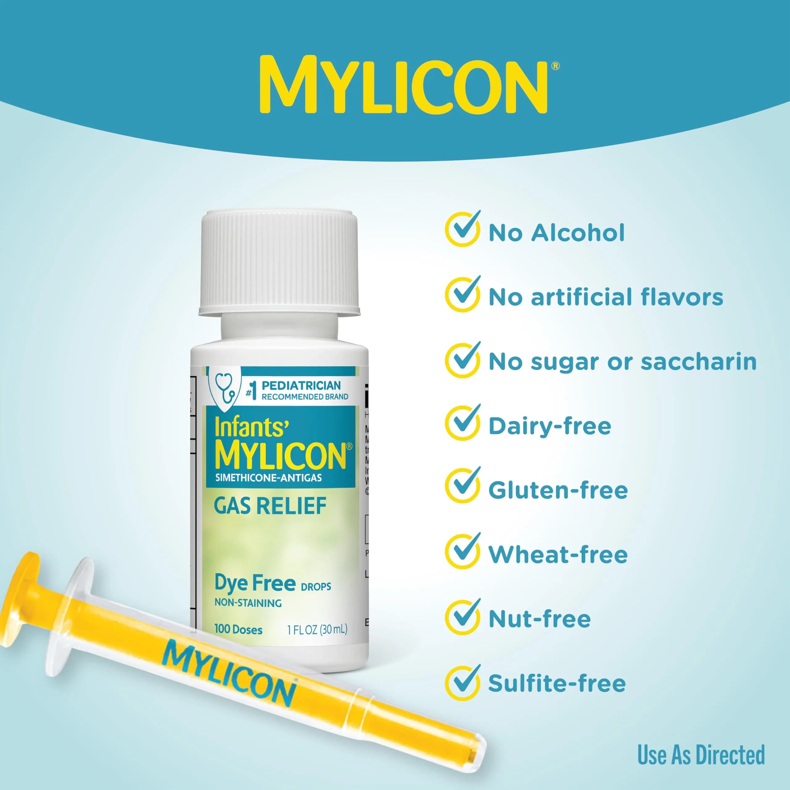 MYLICON Infants Gas Relief Drops for Babies, Dye Free Formula, 1 Fl Oz (Pack of 3) | Gentle Relief for Newborns - view 6