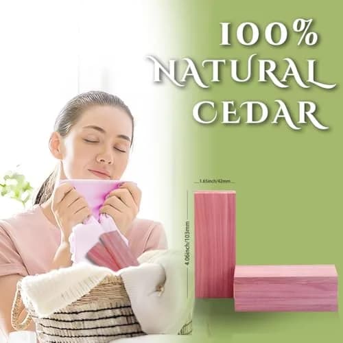 Cedar Space Cedar Balls for Clothes Storage, 50pcs Natural Red Cedar Wood Blocks | Closet & Drawer Moth Protection thumbnail 5