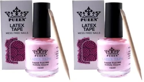 PUEEN Latex Tape Peel Off Cuticle Guard Skin Barrier Protector Liquid Tape 30ml (2 Pack) | Protects Skin from Nail Art Messes thumbnail 1