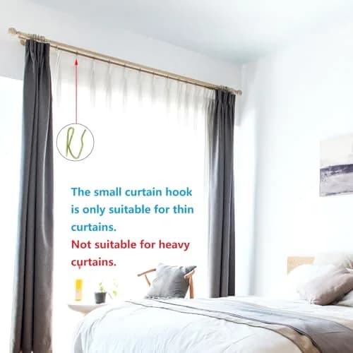 Nydotd Mini Metal Curtain Hooks 1 inch (2.5 cm) Vintage Bronze | Pack of 3 (58 Hooks Total) | Rustproof Offset Pin-On Drapery Hooks for Thin Curtains thumbnail 6