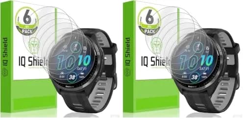 IQShield 12 Pack Screen Protector for Garmin Forerunner 970/570/965 & Venu 4 | Ultra Thin, Anti-Scratch, Bubble-Free thumbnail 1