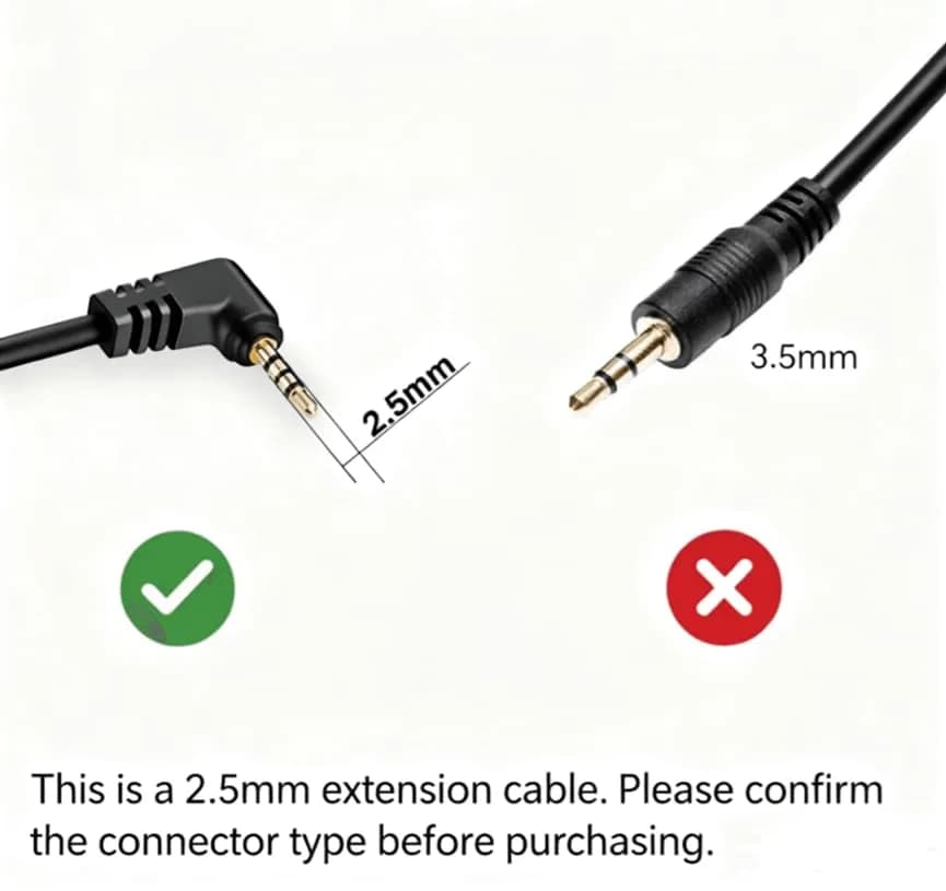 YQMAJIM 9.8 Ft (2.5mm) Male to Female Extension Cord for Backup Cameras (Pack of 2) | Stable Signal Transmission thumbnail 4