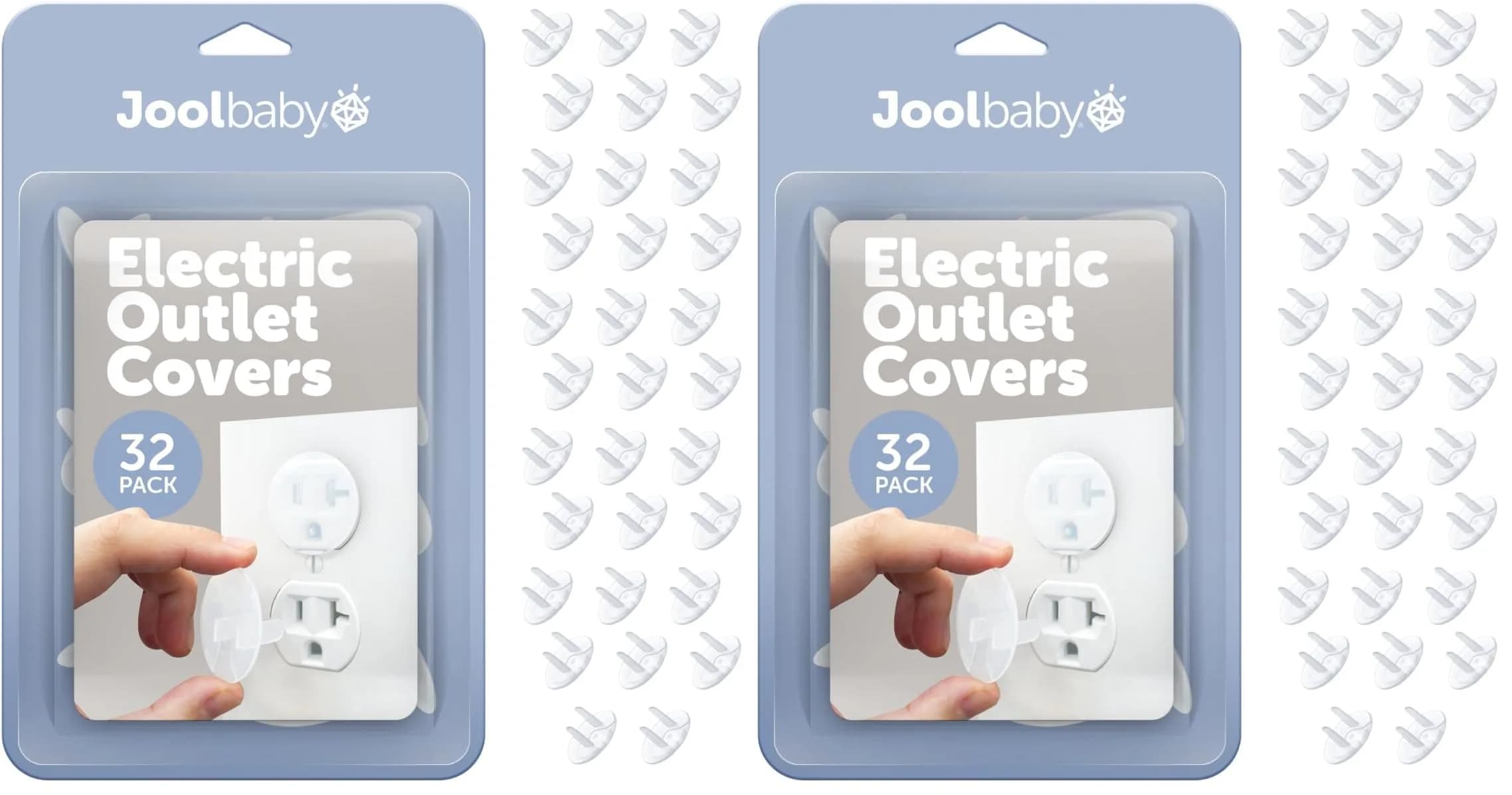 Jool Baby Outlet Covers 64 Pack | Child Safety Plug Protectors for Baby Proofing Electric Sockets - main product image
