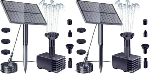 Biling Solar Water Pump Outdoor, Upgraded Solar Fountain Pump Kit with Stake, Solar Powered Water Pump for Bird Bath, Garden, Backyard, Pool, Fish Tank (Pack of 2) thumbnail 1