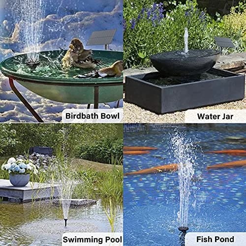 Biling Solar Water Pump Outdoor, Upgraded Solar Fountain Pump Kit with Stake, Solar Powered Water Pump for Bird Bath, Garden, Backyard, Pool, Fish Tank (Pack of 2) thumbnail 7