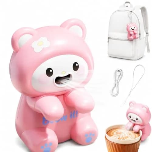 Generic Cute Cat Animal Mini Fan for Cup & Bowl | 8.5cm (3.35") Cooling Blower thumbnail 1