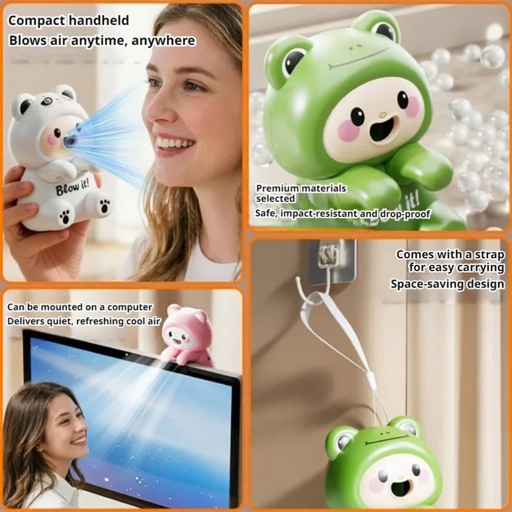 Generic Cute Cat Animal Mini Fan for Cup & Bowl | 8.5cm (3.35") Cooling Blower - view 3