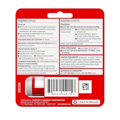 Tylenol Extra Strength & PM Value Pack 200 Count | Acetaminophen 500 mg Pain Reliever & Nighttime Sleep Aid thumbnail 9