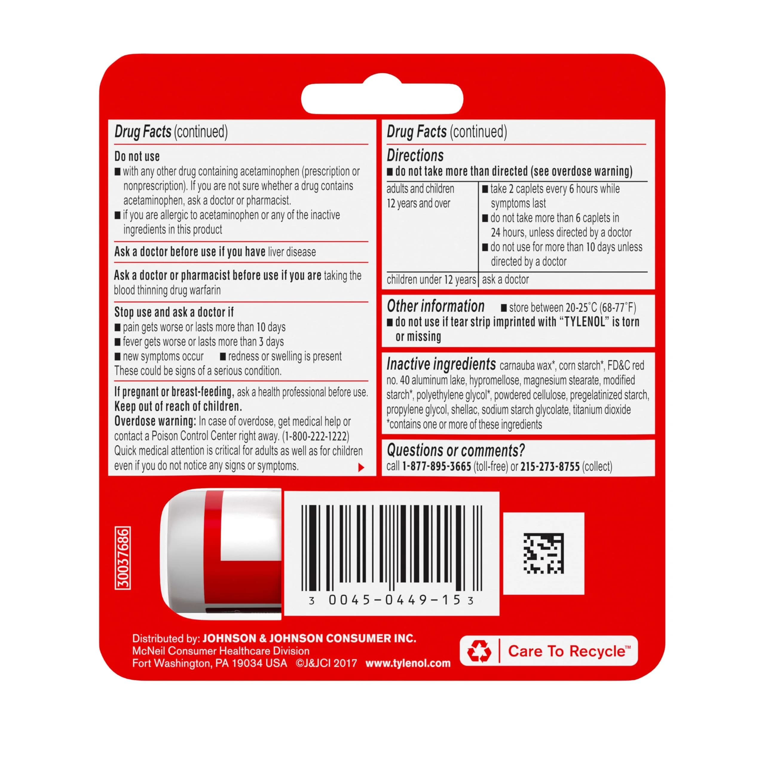Tylenol Extra Strength & PM Value Pack 200 Count | Acetaminophen 500 mg Pain Reliever & Nighttime Sleep Aid - view 9