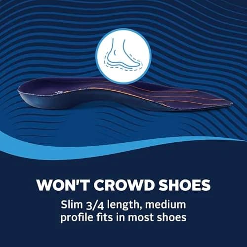Airplus Plantar Fasciitis Orthotic 3/4 Length Shoe Insoles Men's 7-12 (Pack of 12) | APMA Certified Arch Support thumbnail 6
