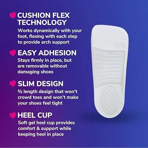Dr. Scholl's Love Your Flats & Sandals 3/4 Length Insoles for Women, Size 6-10 (12 Pairs) | All-Day Comfort Shoe Inserts with Arch Support thumbnail 5