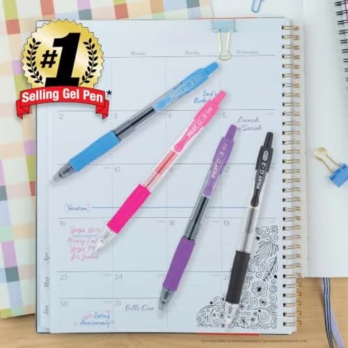 PILOT G2 Premium Gel Roller Pens, Blue Ink Bold Point 1.0mm (12-Pack) | Longest Writing Gel Ink Pen thumbnail 7