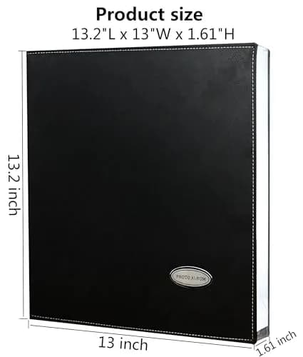 Zoview Self-Adhesive Photo Album Pack of 2 | Holds 3x5 to 8x10 Photos, Black Leather Cover thumbnail 5
