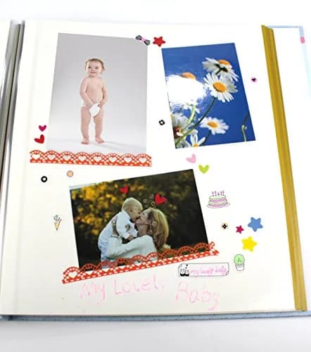 Zoview Self-Adhesive Photo Album Pack of 2 | Holds 3x5 to 8x10 Photos, Black Leather Cover thumbnail 6