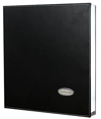 Zoview Self-Adhesive Photo Album Pack of 2 | Holds 3x5 to 8x10 Photos, Black Leather Cover thumbnail 2