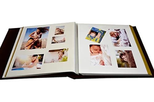 Zoview Self-Adhesive Photo Album Pack of 2 | Holds 3x5 to 8x10 Photos, Black Leather Cover thumbnail 3