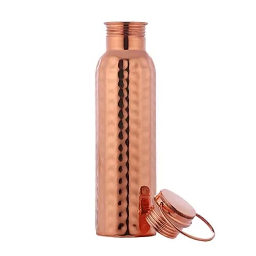 HealthGoodsIn Copper Water Bottle 600ml | Leakproof Ayurvedic Copper Vessel (Pack of 2) thumbnail 4