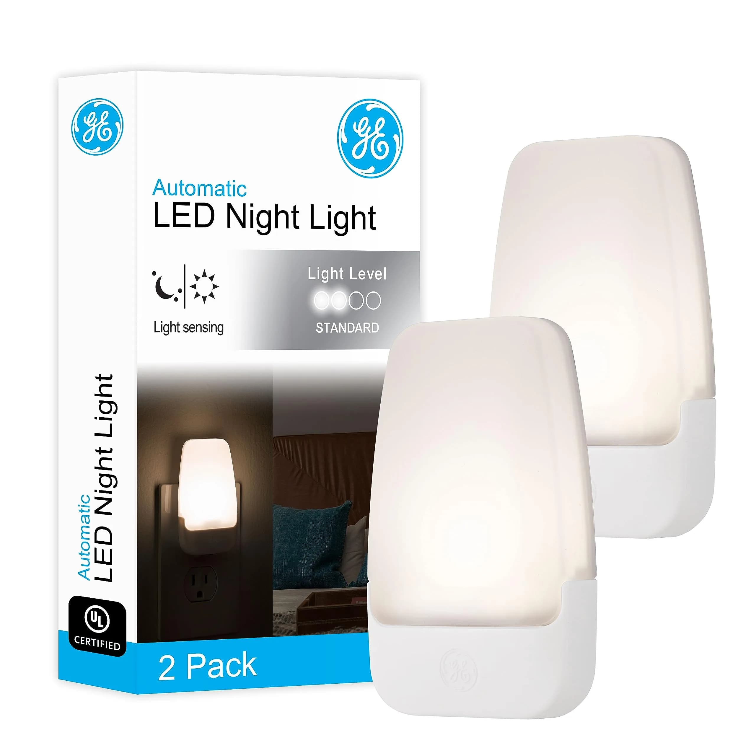 GE Plug-in Night Light with Dusk to Dawn Sensor, 16 Pack (Warm White) | Automatic Indoor Lighting — Warm White